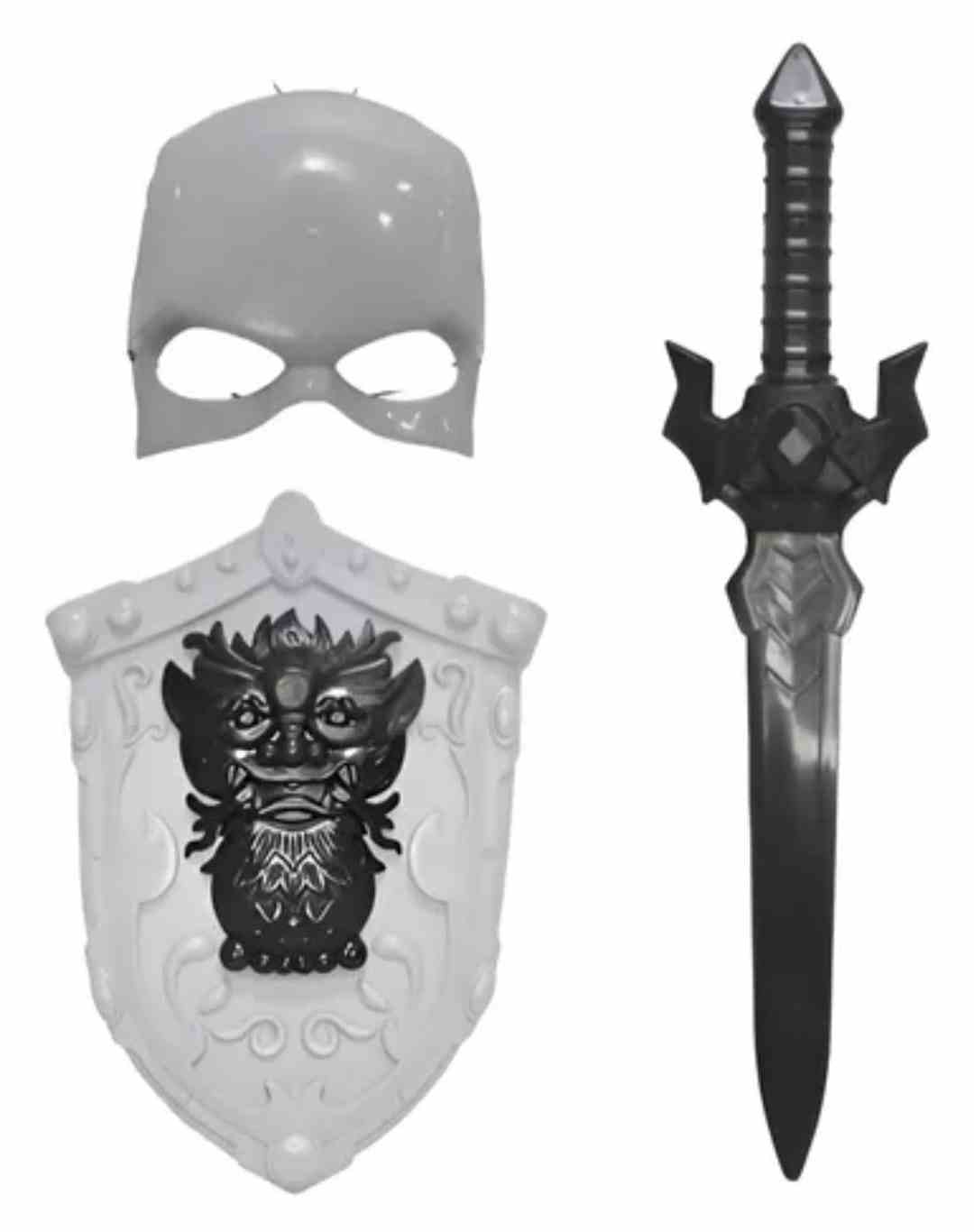 KIT MEDIEVAL C/ESPADA ESCUDO MASCARA 